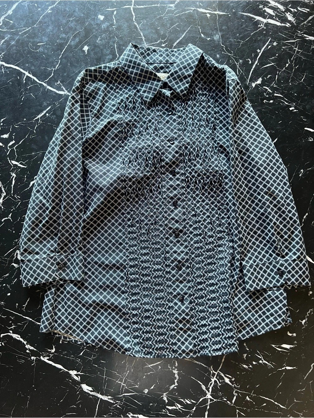 Coldwater Creek Checkered Cotton Button Down Size Medium NWT